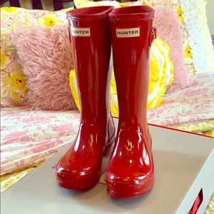 Hunter original military red rain boots